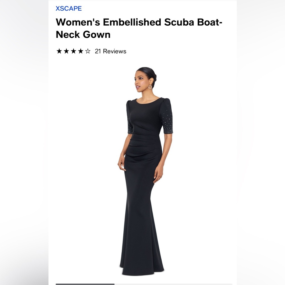 Black xscape dress